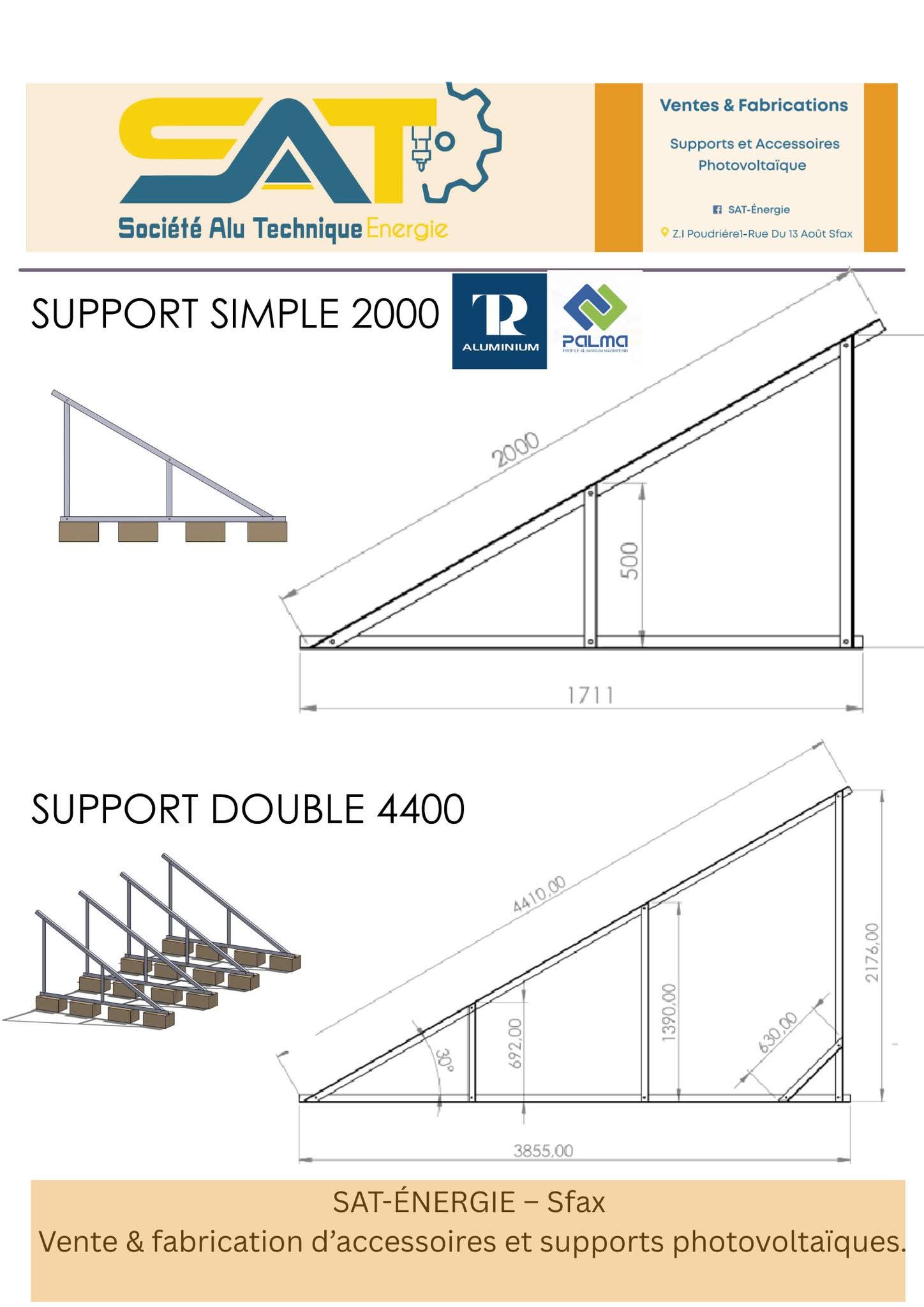 Supports panneaux photovoltaïques